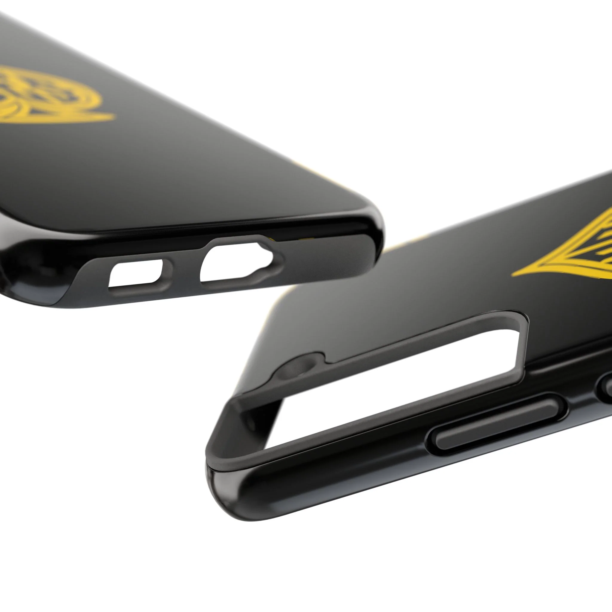 Phone Case — Black & Gold Protective Phone Cover (various sizes) - Image 77