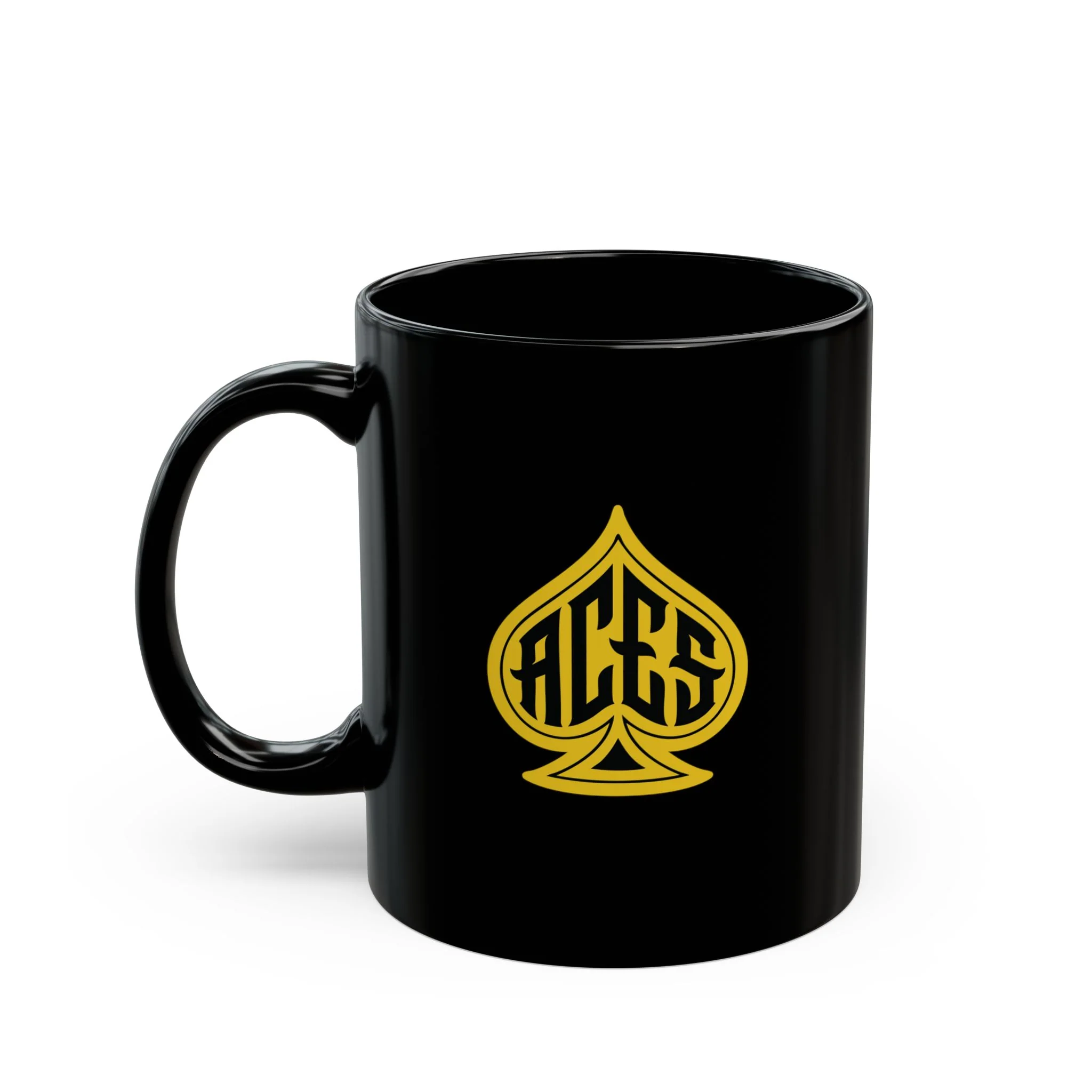 Black Ceramic Mug with Spade Logo - Image 3