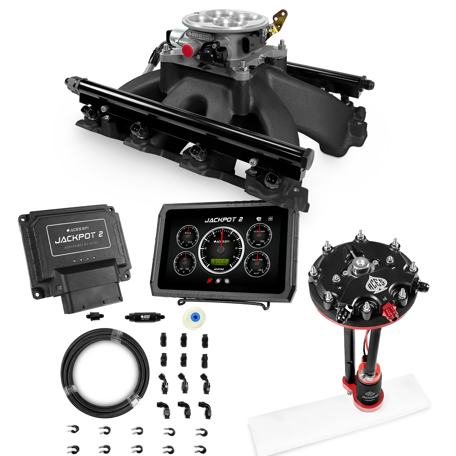 Jackpot 2 LS EFI System - Master Kit with Tank Conversion Pump Module with Internal Regulator + 20' PTFE Hose Kit - Image 11