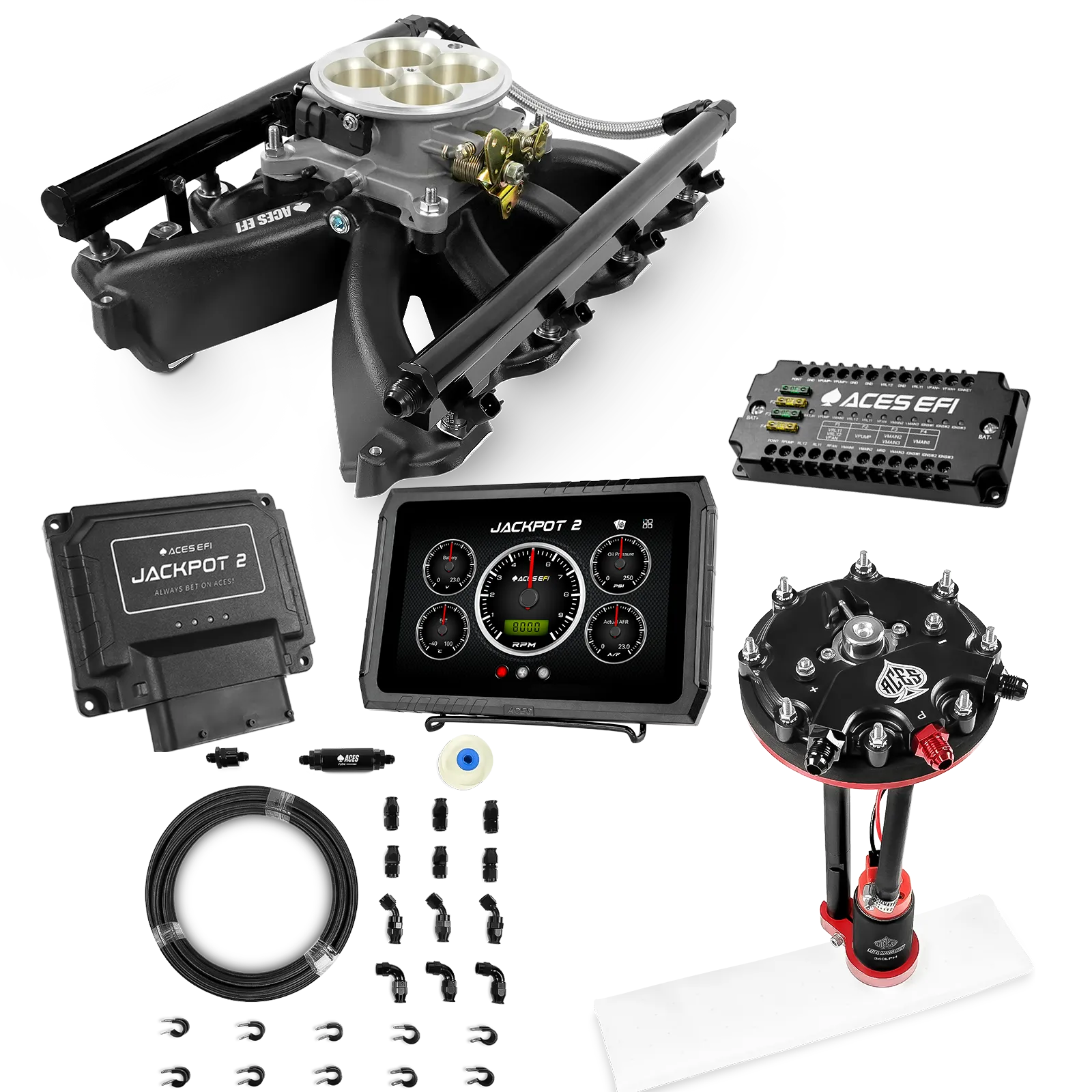 Jackpot 2 LS EFI System - Master Kit with Tank Conversion Pump Module with Internal Regulator + 20' PTFE Hose Kit - Image 12
