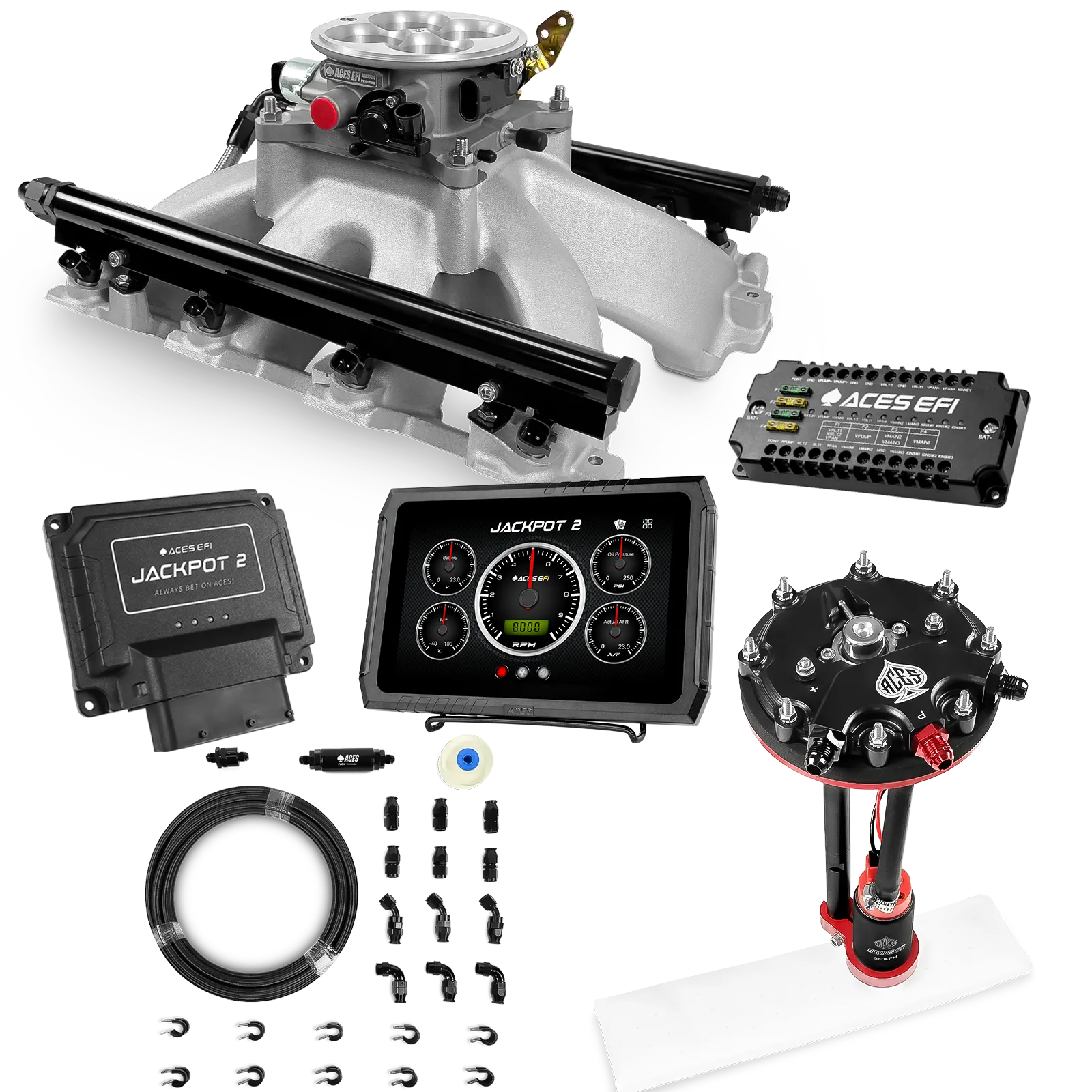Jackpot 2 LS EFI System - Master Kit with Tank Conversion Pump Module with Internal Regulator + 20' PTFE Hose Kit - Image 16