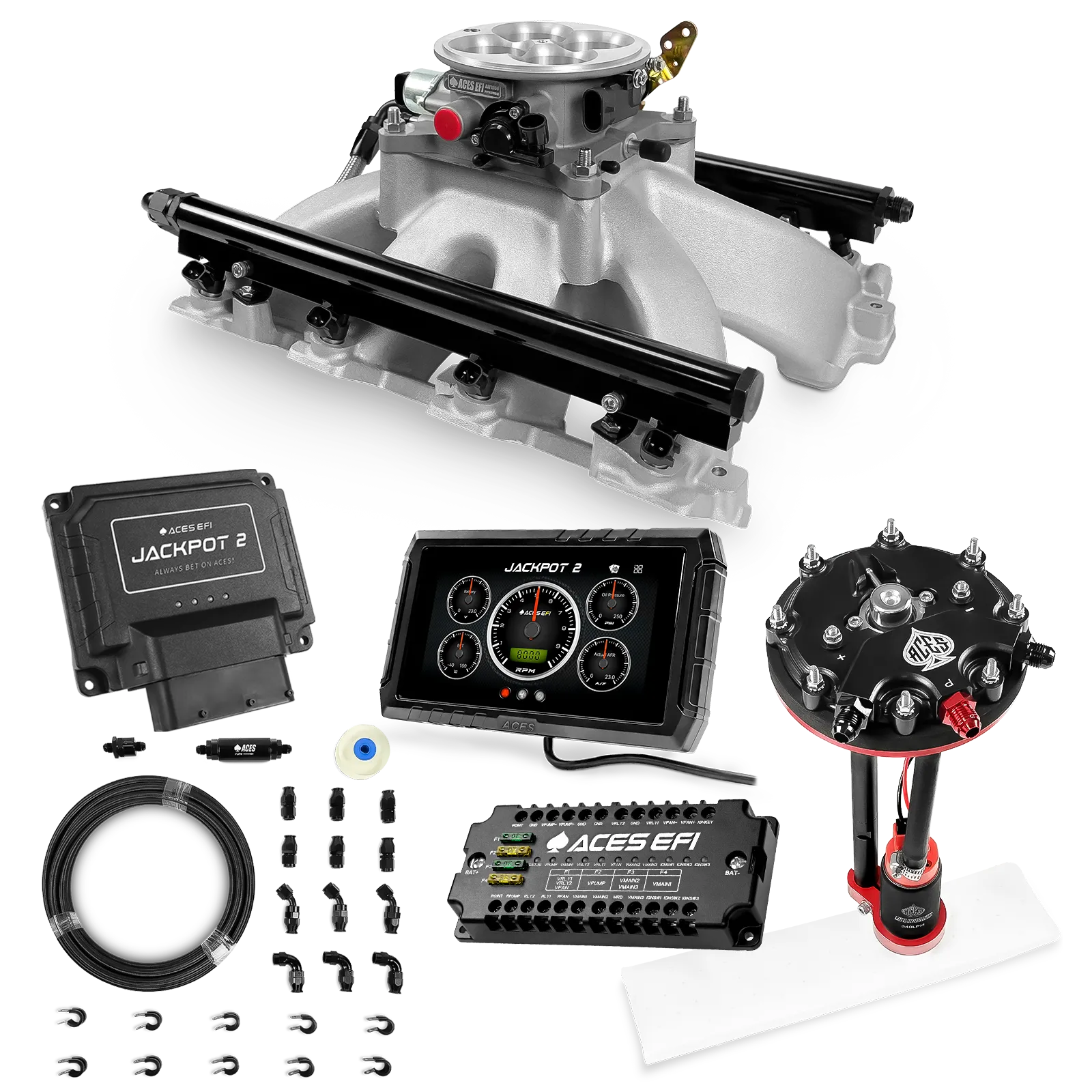 Jackpot 2 LS EFI System - Master Kit with Tank Conversion Pump Module with Internal Regulator + 20' PTFE Hose Kit - Image 19