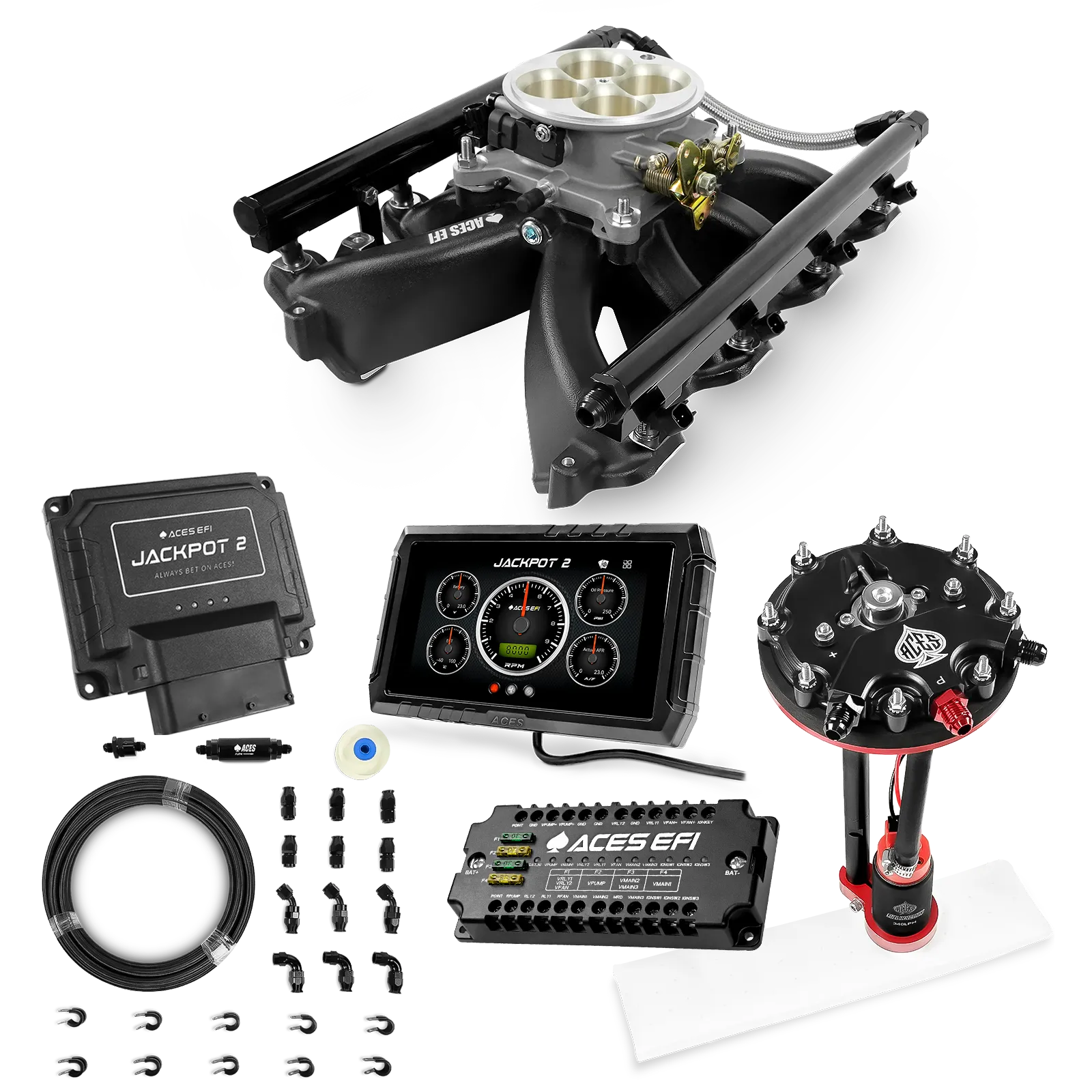 Jackpot 2 LS EFI System - Master Kit with Tank Conversion Pump Module with Internal Regulator + 20' PTFE Hose Kit - Image 3