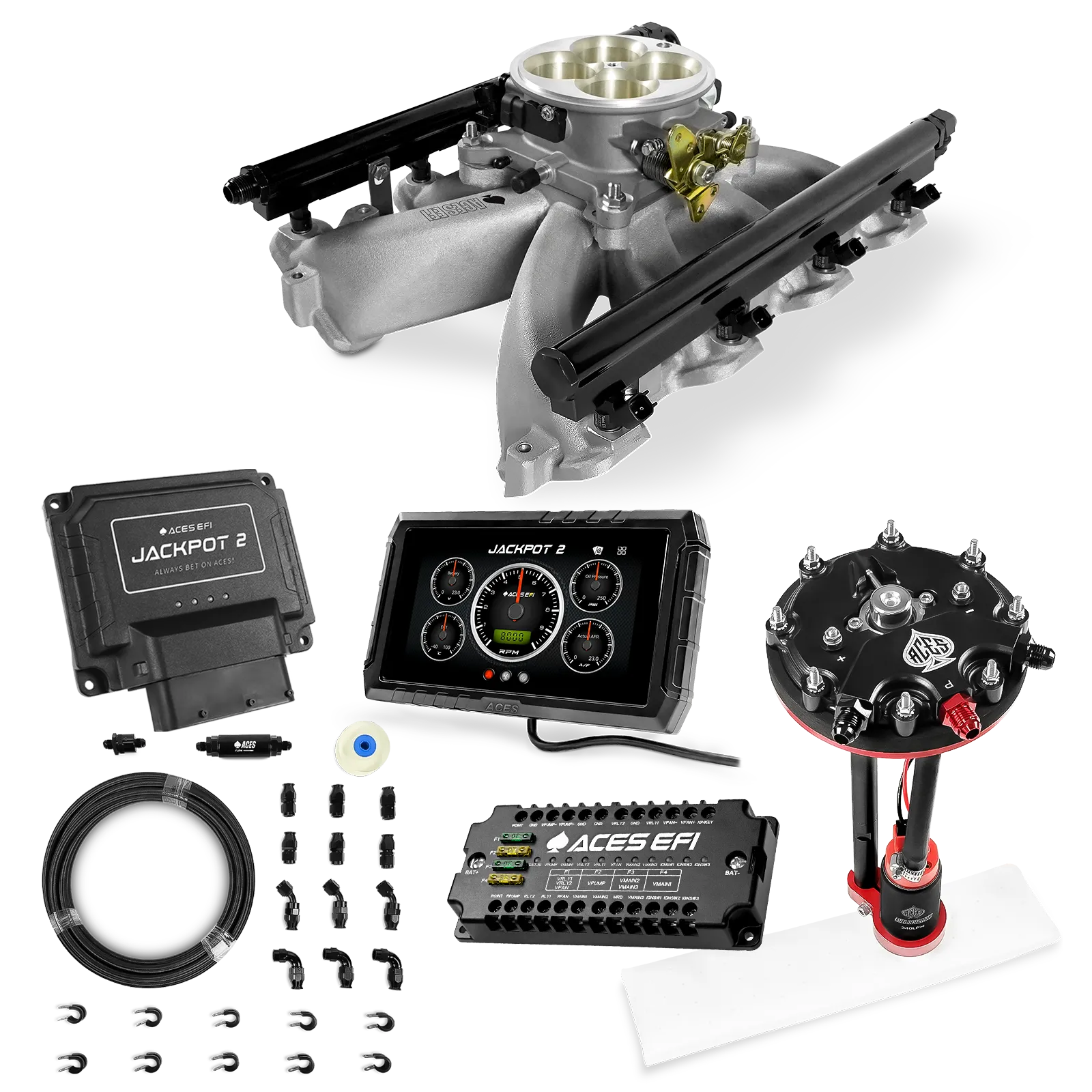 Jackpot 2 LS EFI System - Master Kit with Tank Conversion Pump Module with Internal Regulator + 20' PTFE Hose Kit - Image 4
