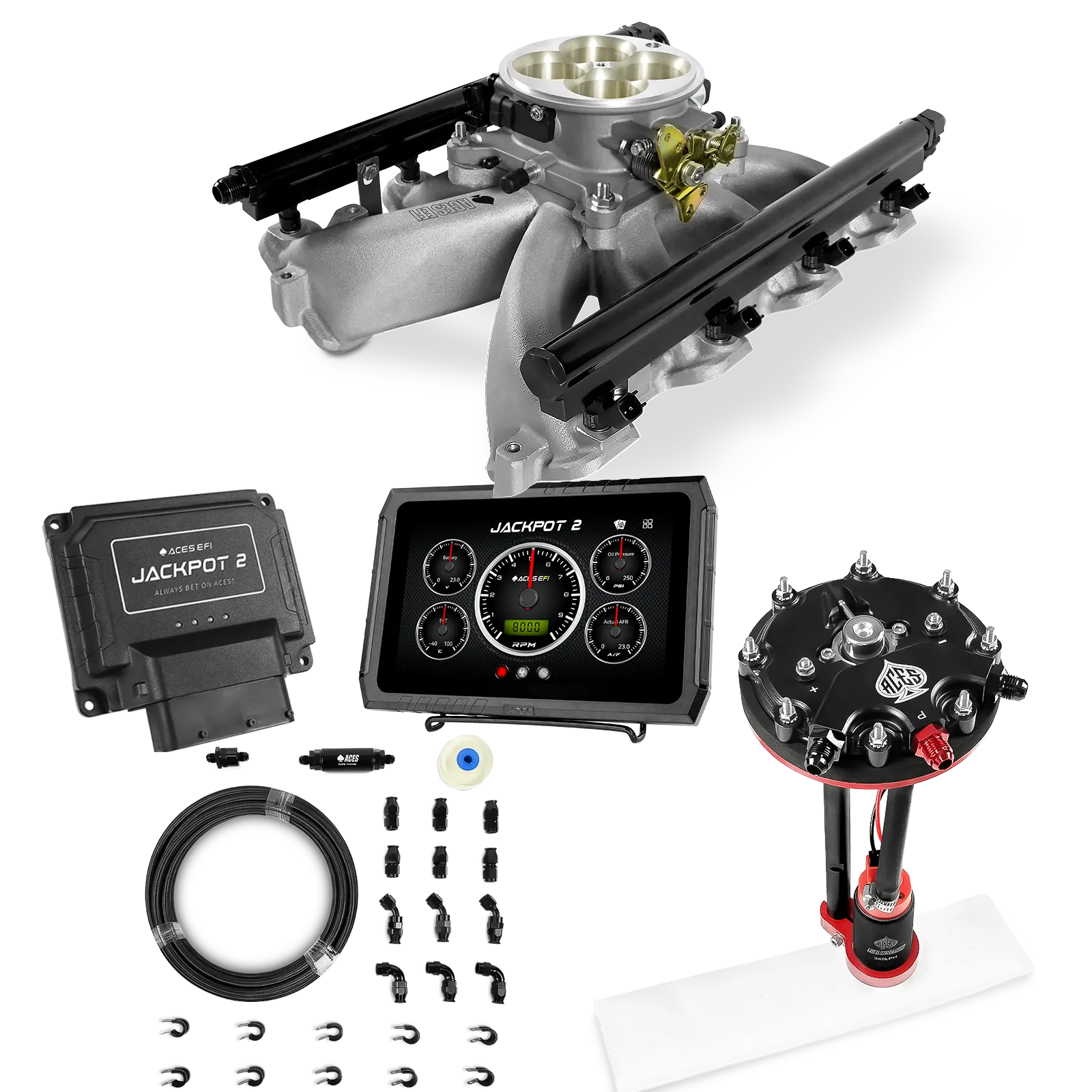 Jackpot 2 LS EFI System - Master Kit with Tank Conversion Pump Module with Internal Regulator + 20' PTFE Hose Kit - Image 5